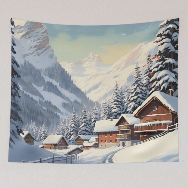 Item preview, A Vintage Travel Illustration of Wengen - Switzerland designed and sold by GoodOldVintage.