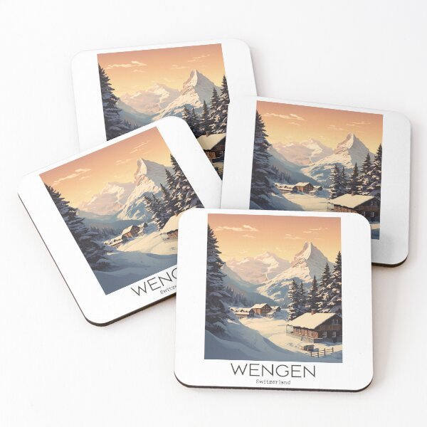 Item preview, A Vintage Travel Illustration of Wengen - Switzerland designed and sold by GoodOldVintage.