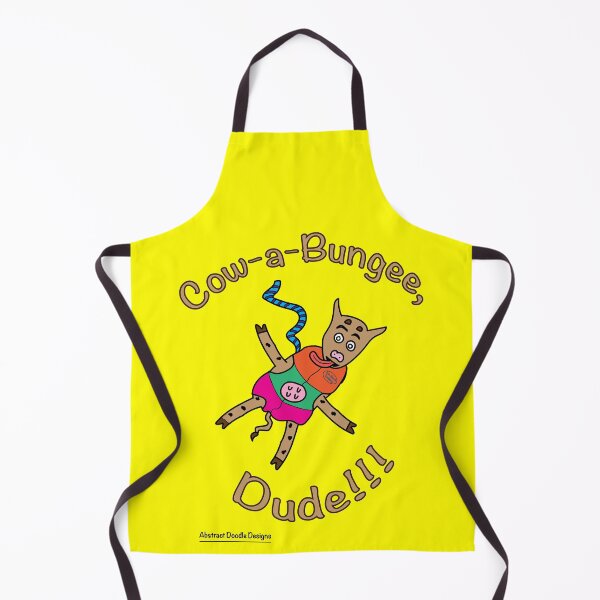 Item preview, Cow-A-Bungee, Dude!!! (Without White Background) designed and sold by AbDoodleDesigns.