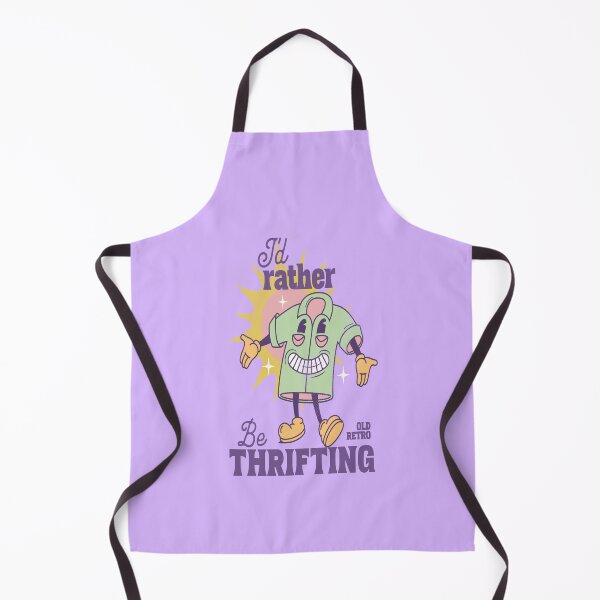 Item preview, I'd rather be thrifting purple old retro shirt mascot vintage shopping thrift store designed and sold by MetalicBabe.