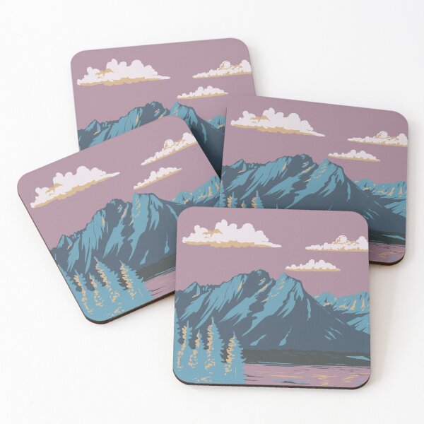 Item preview, Jackson Lake in Grand Teton National Park Wyoming USA WPA Art Poster  designed and sold by patrimonio.