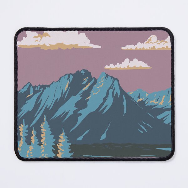Item preview, Jackson Lake in Grand Teton National Park Wyoming USA WPA Art Poster designed and sold by patrimonio.