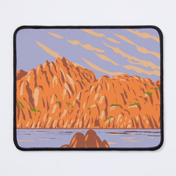 Item preview, Watson Lake at Granite Dells in Prescott Arizona USA WPA Art Poster designed and sold by patrimonio.