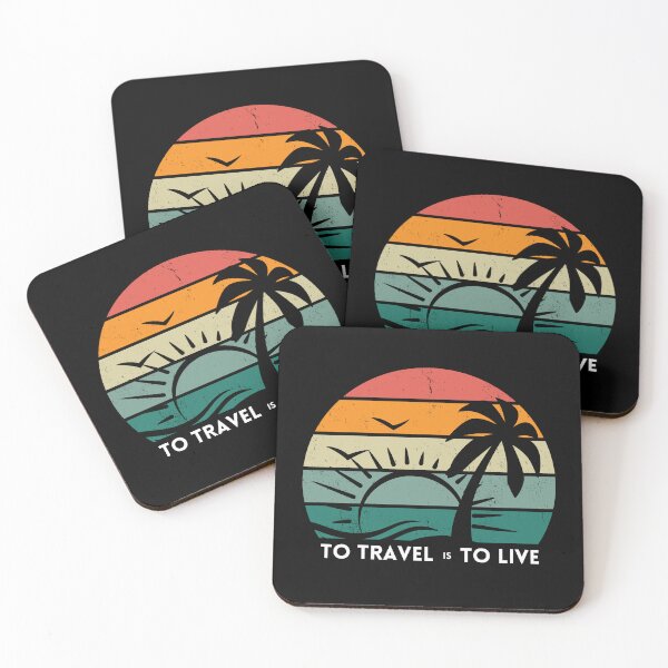 Item preview, To Travel is To Live Travelling Wanderlust Sunset Quote designed and sold by hiunlimit.