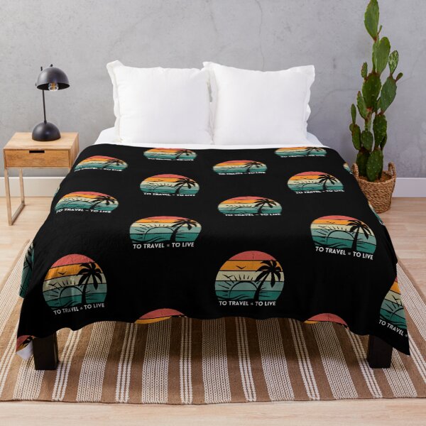 Item preview, To Travel is To Live Travelling Wanderlust Sunset Quote designed and sold by hiunlimit.