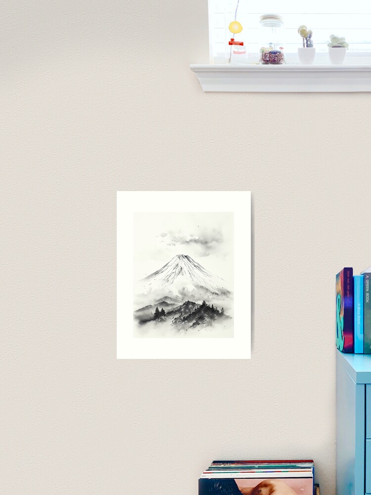 Watercolor Mount Fuji, Sumi E Style, Kyoto Decor, Asian Design, Natural  Landscape, Zen Painting, Edo Art, Japanese Art Art Print for Sale by  OldRavenArt