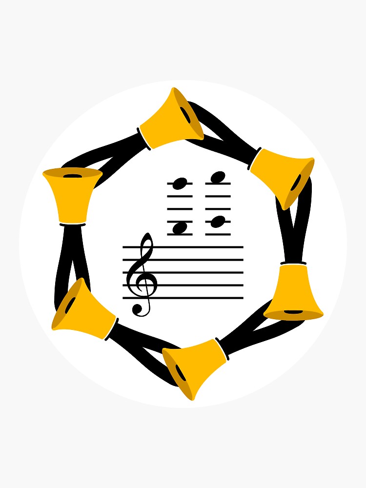 "B6/C7/B7/C8 (Position 11) Handbell Star" Sticker for Sale by