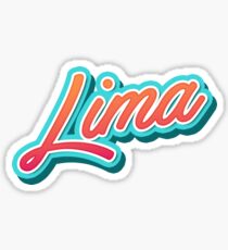 Lima Typography Sticker