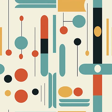 Artwork thumbnail, Abstract Geometric Shapes Pattern by FuturITsic.Synthography