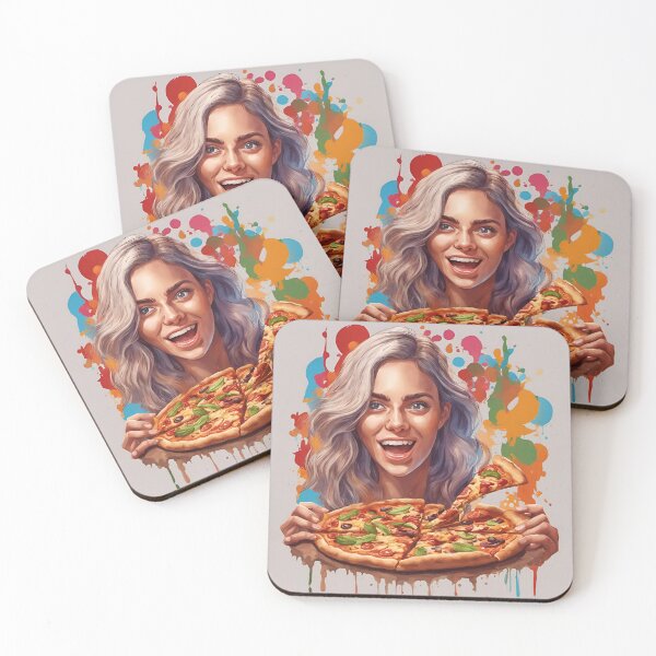 Item preview, Woman eating  pizza designed and sold by simaso.