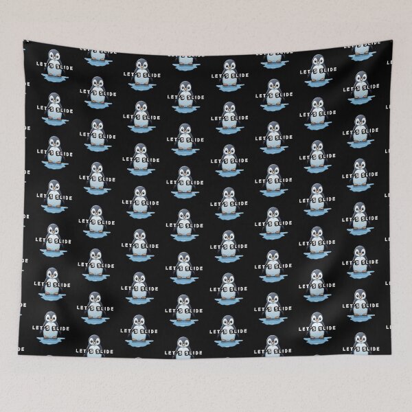 Item preview, Cute Penguin Let's Slide Funny Quote designed and sold by LudwikeArts.