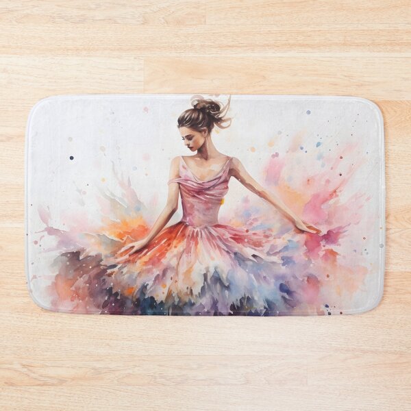 Item preview, Watercolor ballerina digital print designed and sold by dcrc.