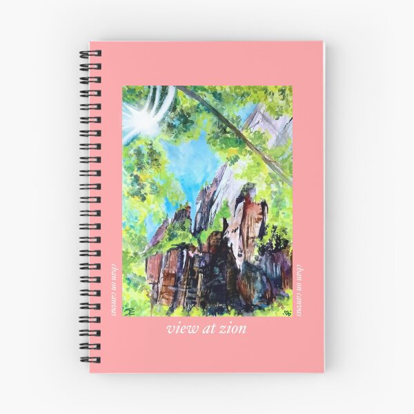 Item preview, Zion watercolor painting pink border designed and sold by ChanOnCanvas.