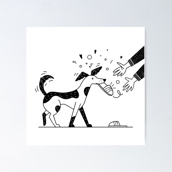 Item preview, A Dog Bringing Slippers to Welcome You designed and sold by deerydeer.