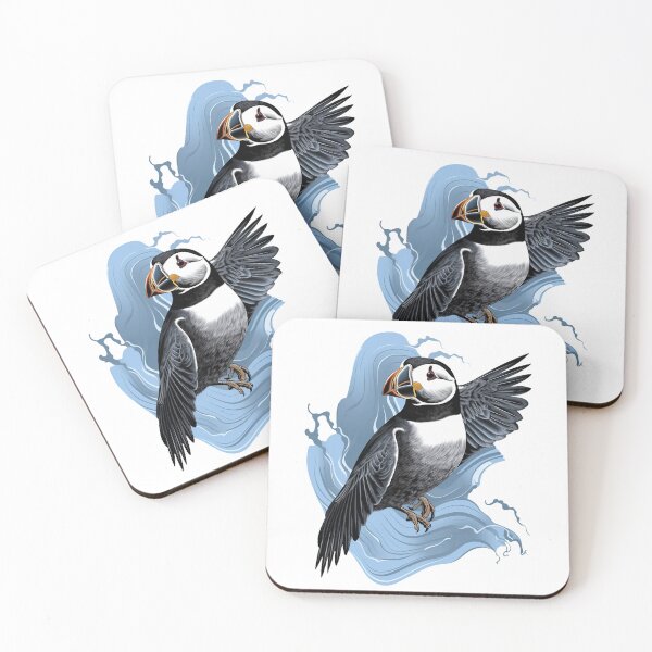 Item preview, Atlantic Whimsy: Puffin in the North Sea Graphic Art designed and sold by CaledoniArt.