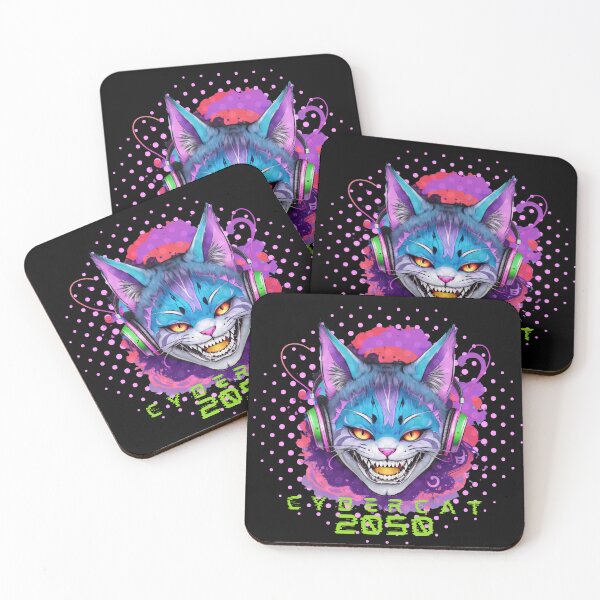 Item preview, Cyber Cat DJ Vibes designed and sold by DipTheWick.
