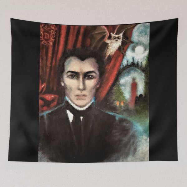 Item preview, Christopher Lee as Dracula designed and sold by The Mysterious Domain Alyne Whiteswan Fine Art Prints and Merch.