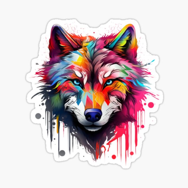 TakeShots Wolf Head 3 IN Sticker