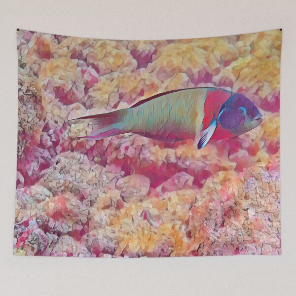 Item preview, Parrotfish on the move designed and sold by CommandoCrane.