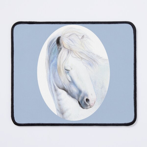 Item preview, Long Mynd Pony Pencil Drawing (blue) designed and sold by SandraWarmerdam.