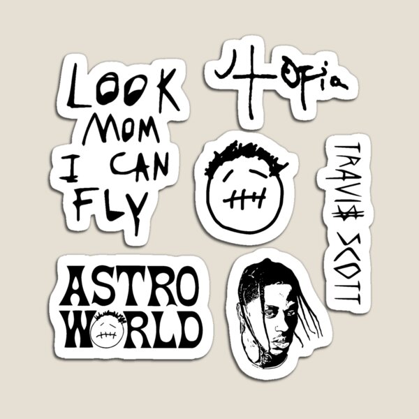 Vista previa del artículo con la obra «Travi$ Pack Pegatinas», diseñado y vendido por 808vibez.