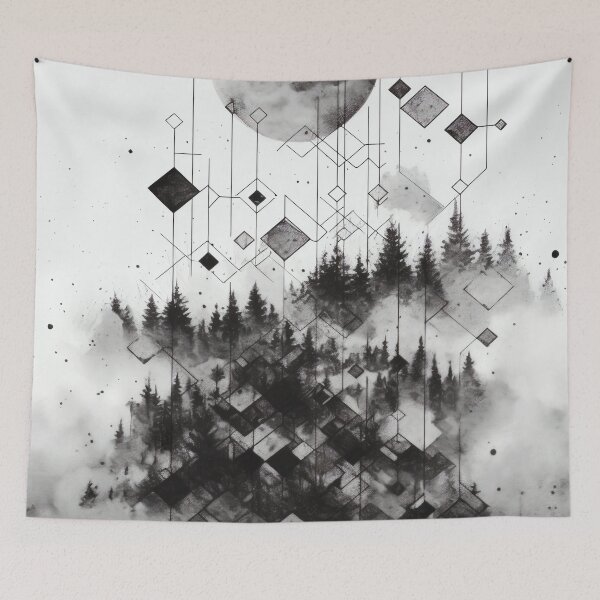 Item preview, Gray Moon over a Dark Forest designed and sold by DRIMEUR-.