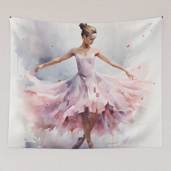Item preview, Watercolor ballerina digital print designed and sold by dcrc.
