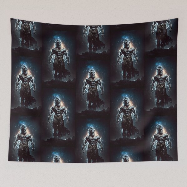 Item preview, Galactic Convergence: Ancient Greek Warrior Erebus Amidst the Cosmos designed and sold by creative-maxim.