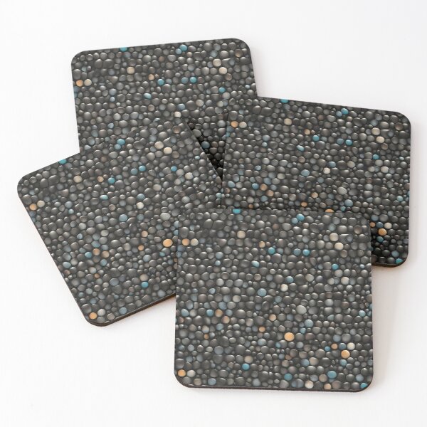 Item preview, Blue and beige and dark gray shiny pebbles. designed and sold by Rostislav Bouda.