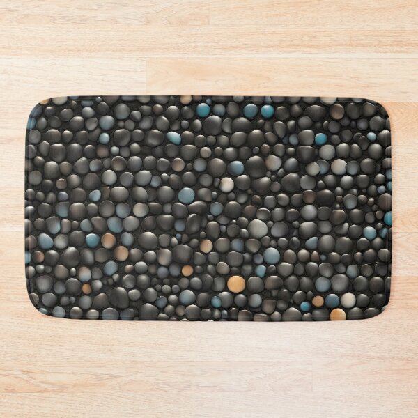 Item preview, Blue and beige and dark gray shiny pebbles. designed and sold by Rostislav Bouda.