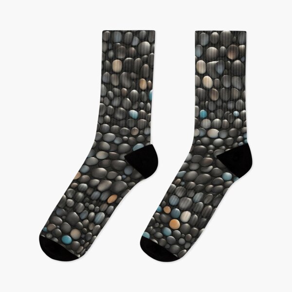 Item preview, Blue and beige and dark gray shiny pebbles. designed and sold by Rostislav Bouda.