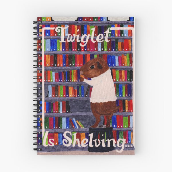 Aperçu de l'œuvre Cochons d'Inde et Livres - Twiglet is Shelving... créée et vendue par Guinea Pigs and Books.