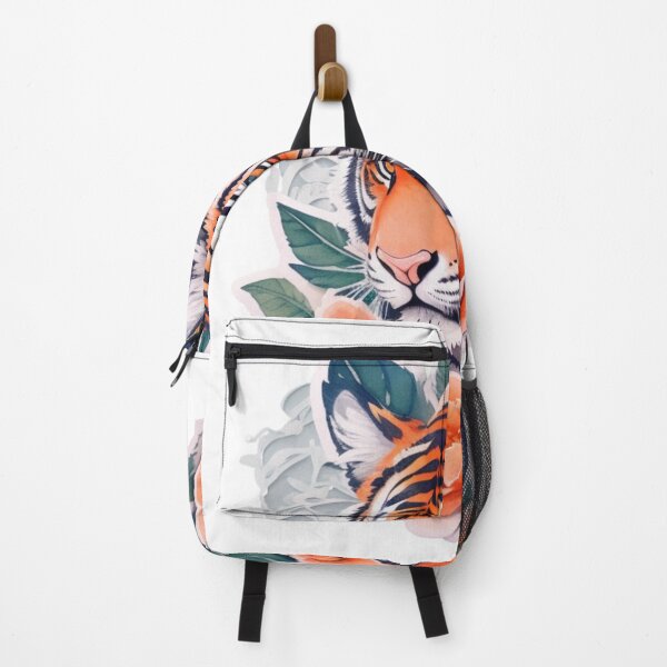 Item preview, Bengal Tiger in the bushes with Watercolor Flowers designed and sold by YourNameMatters.