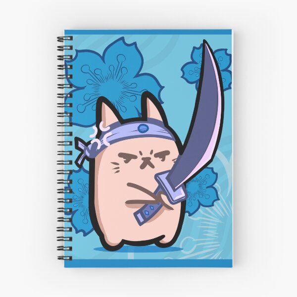 Item preview, Blue Samurai Cat Stamp designed and sold by NevermindOnArt.