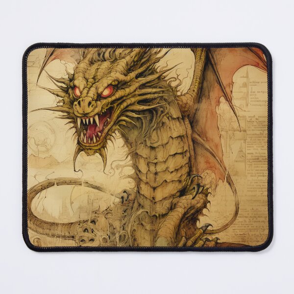 Item preview, Old Ancient Drawings of Dragons designed and sold by BrandonArtWorld.