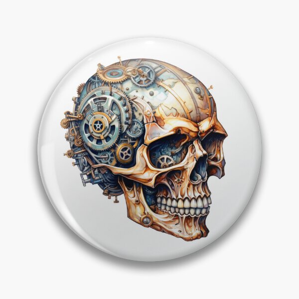Item preview, Steampunk Skull with Clockwork Gears designed and sold by SchorlCraft.