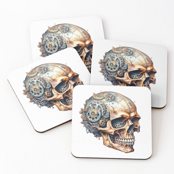 Item preview, Steampunk Skull with Clockwork Gears designed and sold by SchorlCraft.