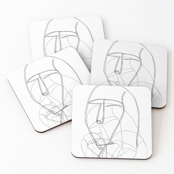Item preview, The Thinker a drawing of lined emotionless faces of thought designed and sold by KevenTees.