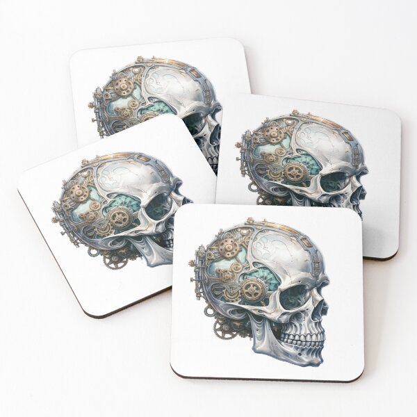 Item preview, Steampunk Skull with Clockwork Gears designed and sold by SchorlCraft.