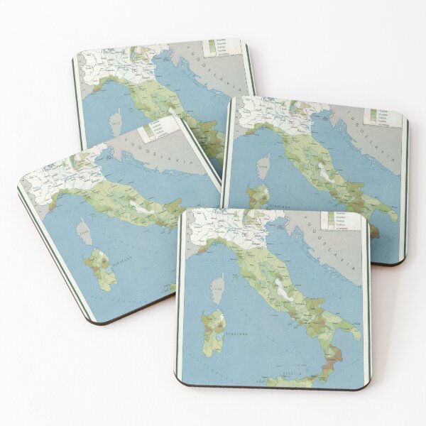Item preview, Vintage Italy Olive Crops Map (1948) designed and sold by BravuraMedia.
