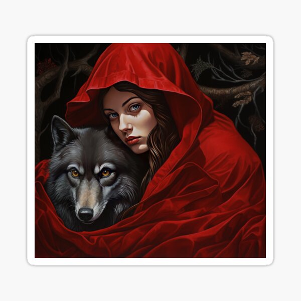 Aperçu de l'œuvre  Le petit chaperon rouge et son loup domestique créée et vendue par libertepunk.