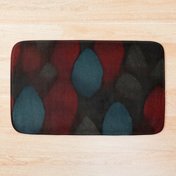 Item preview, Blue and red rough shapes on a black background designed and sold by Rostislav Bouda.