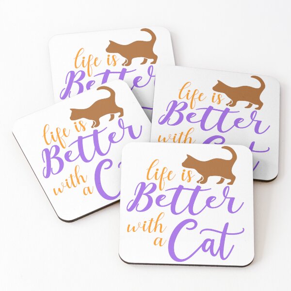 Item preview, Life is better with a cat- sticker designed and sold by NFA-ideas.