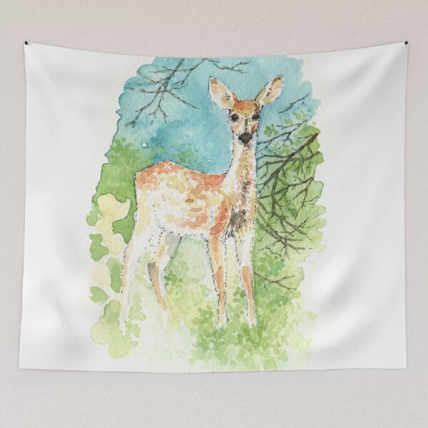 Item preview, Deer - Watercolour designed and sold by Brett Miley.