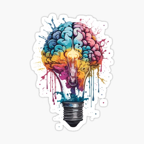 Item preview, brain in a light bulb designed and sold by MyBibleAi.