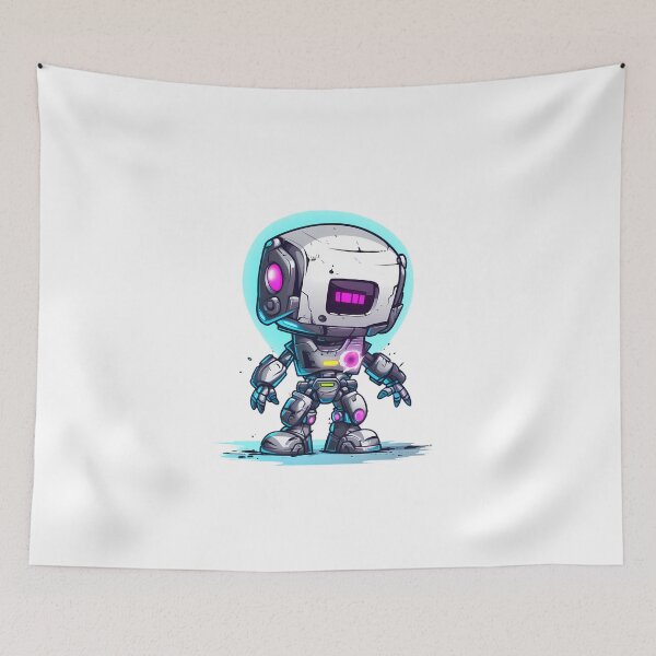 Item preview, Cyberpunk Robot – Cute Retro Futurist Companion designed and sold by SchorlCraft.