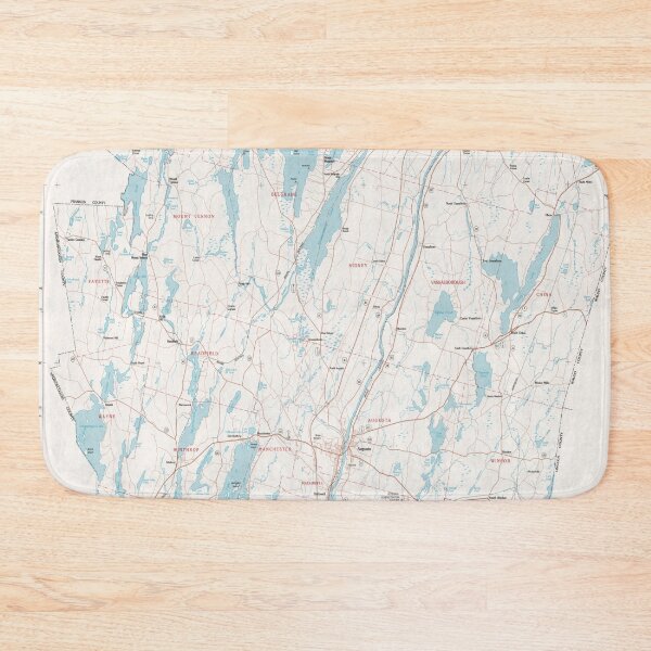 Item preview, Kennebec County ME Map (1980) designed and sold by BravuraMedia.