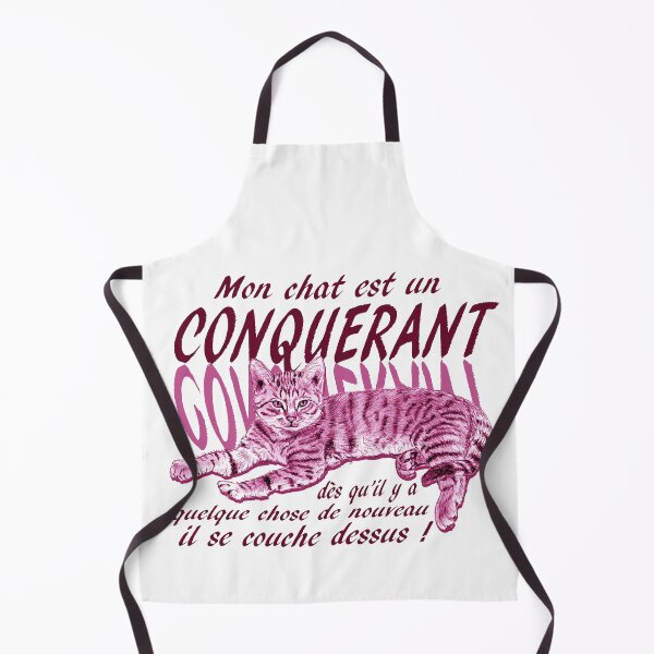 Item preview, Conquering cat - pink colorized version, text in French designed and sold by SylvieG18.