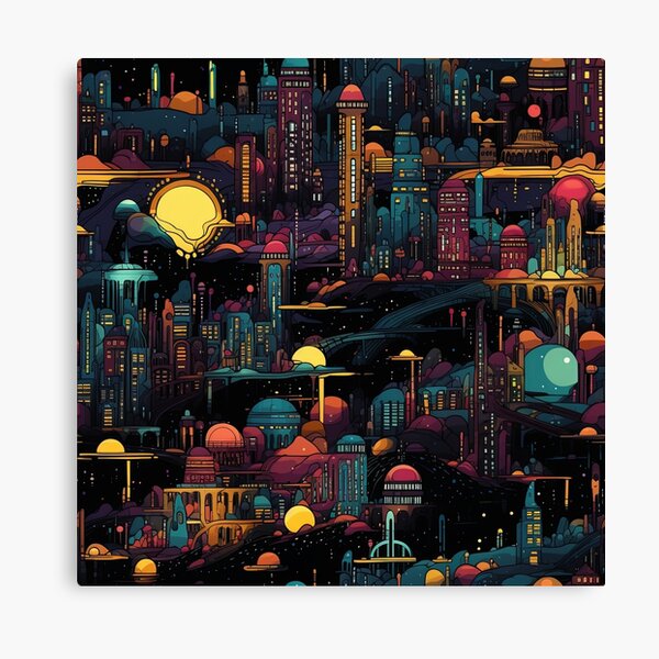 Item preview, Alien Cityscape designed and sold by Joss-Designs.