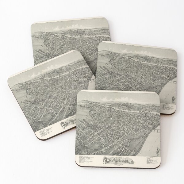 Item preview, Vintage Pictorial Map of Parkersburg WV (1899) designed and sold by BravuraMedia.